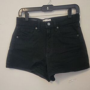 Universal Thread Black High-Waisted Denim Shorts 99%cotton